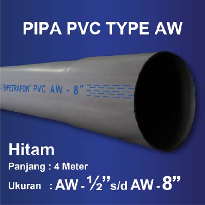 Pipa PVC Tipe AW Hitam